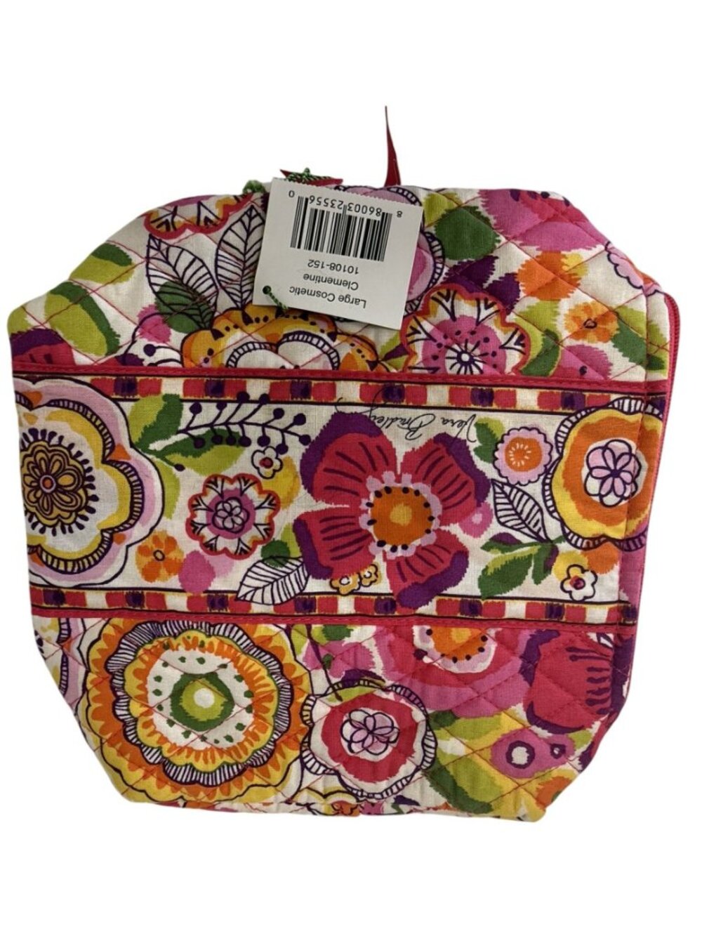 Vera Bradley Clementine Cosmetic Bag Large Floral Quilted Fabric Travel NWT - Picture 3 of 6